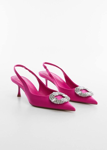 MANGO Mules 'Fanda' in Pink