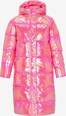 Manteau mi-saison MYMO en rose : devant