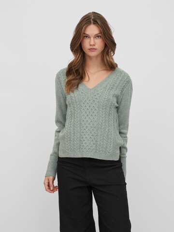 VILA Sweater 'RIL' in Green: front