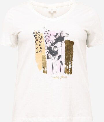 T-shirt 'LISA' ONLY Carmakoma en blanc : devant