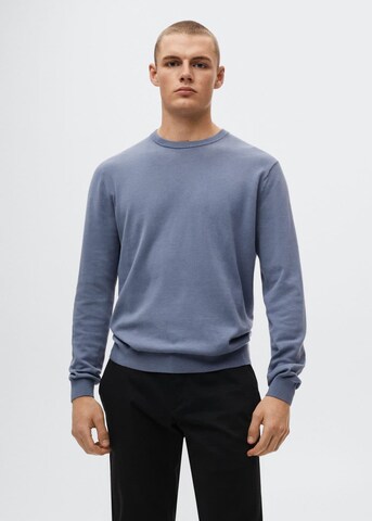 MANGO MAN Sweater 'Ten' in Blue: front