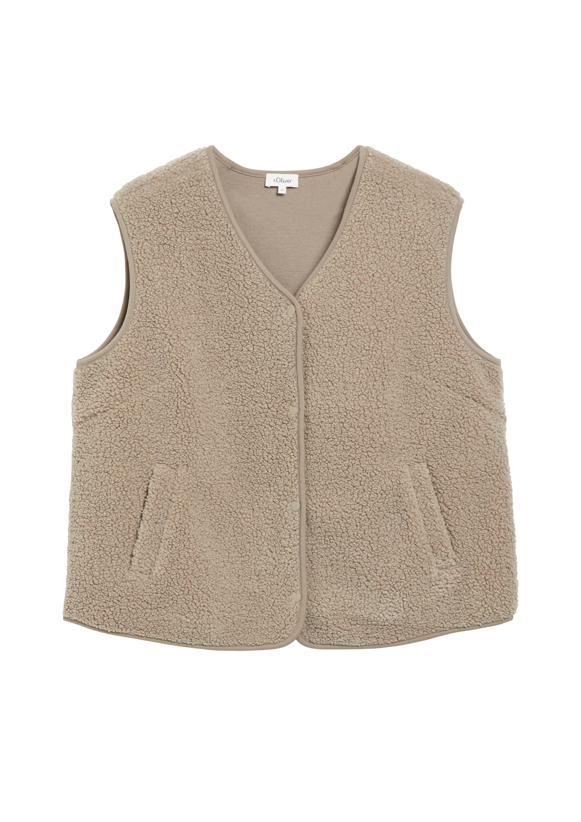 s.Oliver CURVE Weste in Beige: Vorderseite