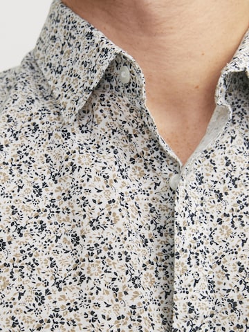 JACK & JONES Slim fit Button Up Shirt 'Summer' in White