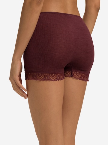 Hanro Broekje 'Woolen Lace' in Bruin