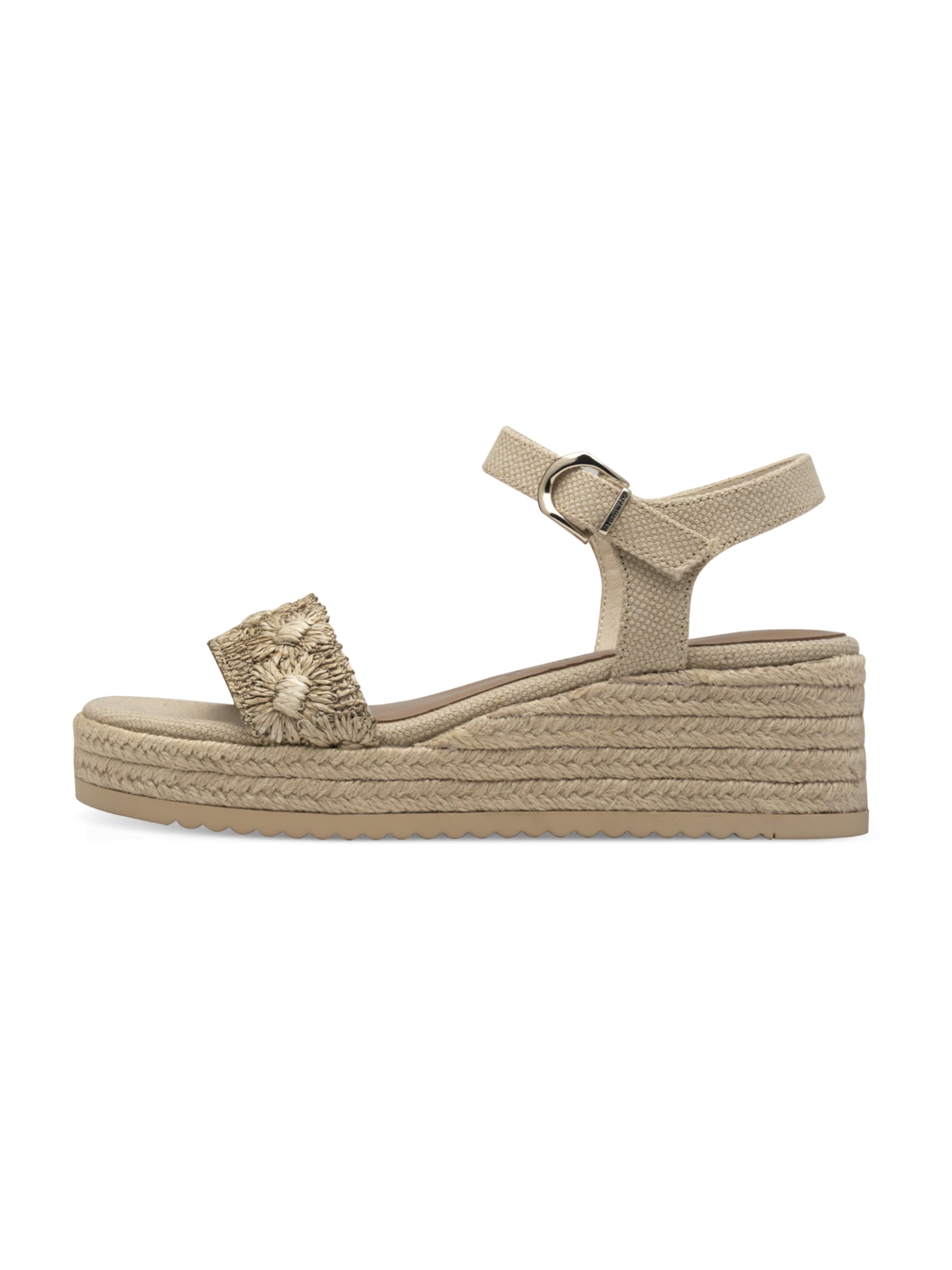 Tamaris Sandaler med rem i beige