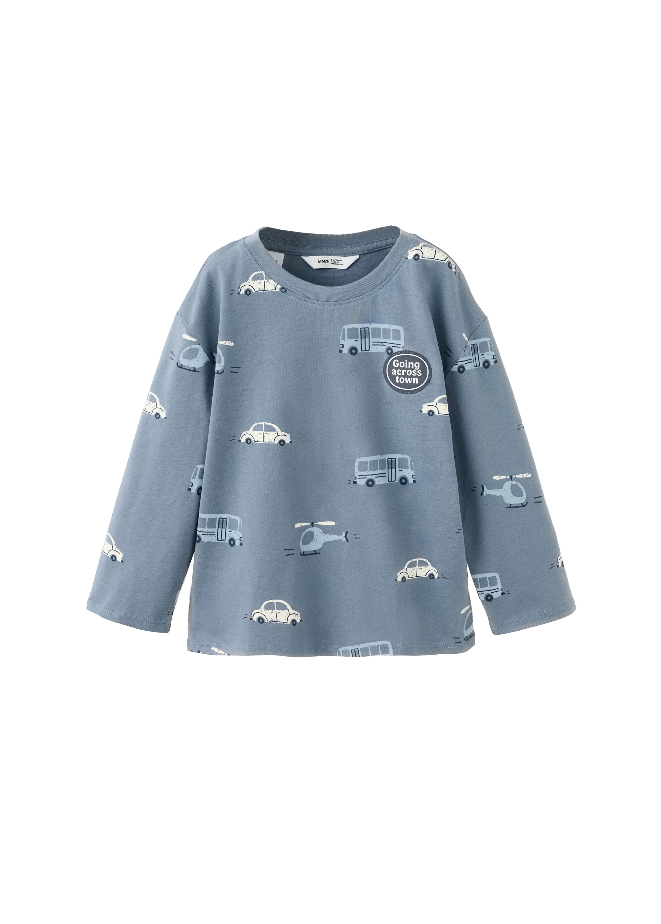 MANGO KIDS Shirt 'TRANSAOP' in Blau: Vorderseite
