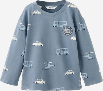 Tricou 'TRANSAOP' de la MANGO KIDS pe albastru: față