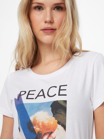 EINSTEIN & NEWTON قميص 'Peace' بلون أبيض