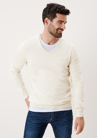 s.Oliver Pullover in Beige: Vorderseite