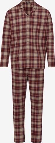 Hanro Pyjama lang ' Cozy Comfort ' in Rood: voorkant