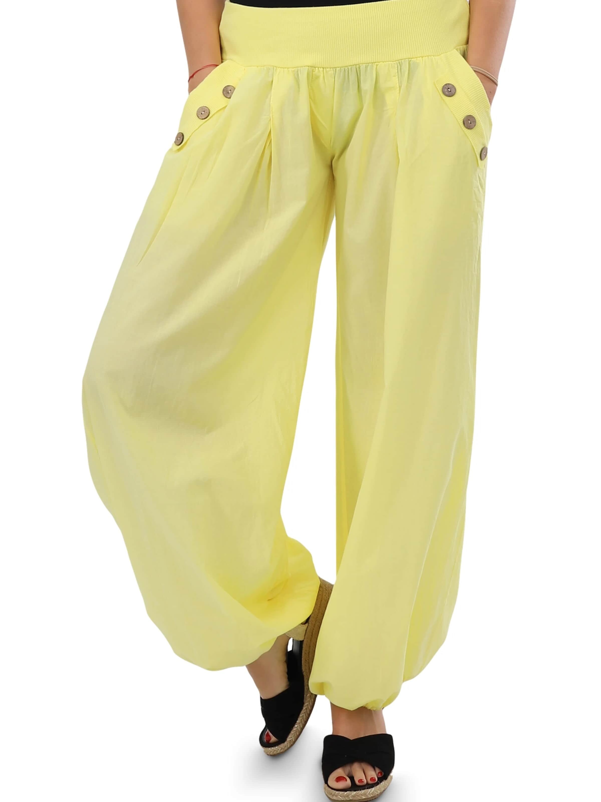 malito more than fashion Loose fit Harem Pants in Yellow