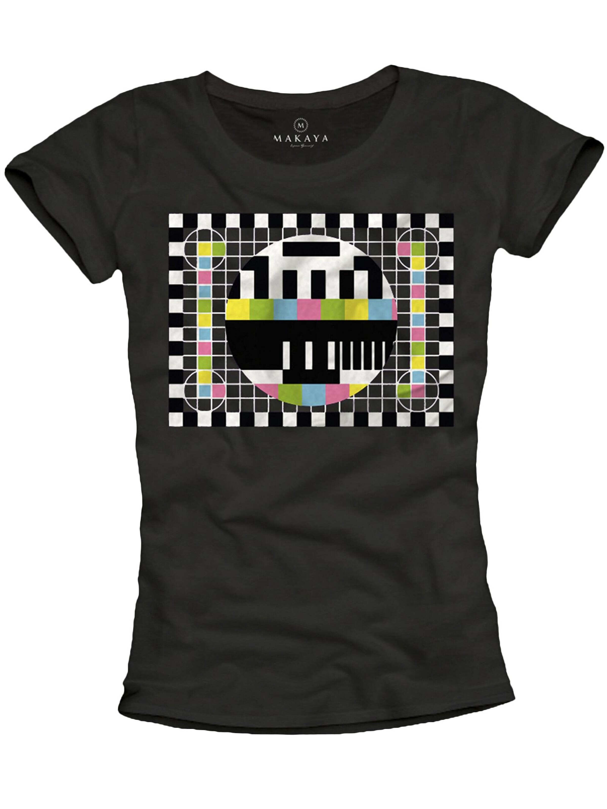 MAKAYA Shirt 'Testbild' in Black: front