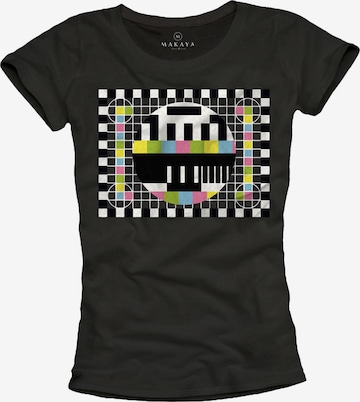 MAKAYA Shirt 'Testbild' in Black: front