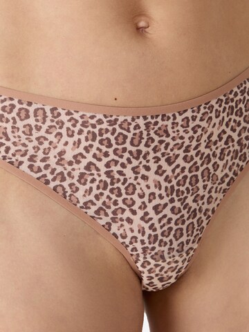 ETAM Thong 'Pure Mesh' in Brown