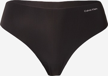 Calvin Klein Underwear Stringit 'THONG' värissä musta: etupuoli