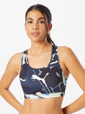 PUMA - Bustier Sujetador deportivo en azul: frente