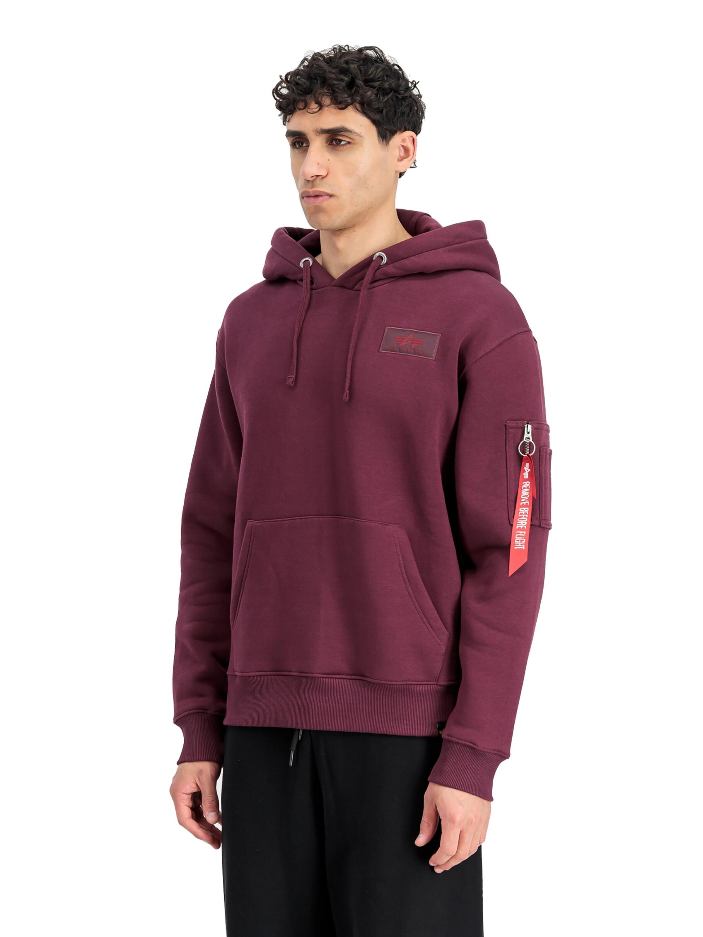 ALPHA INDUSTRIES Sweatshirt 'Backprint' in Red