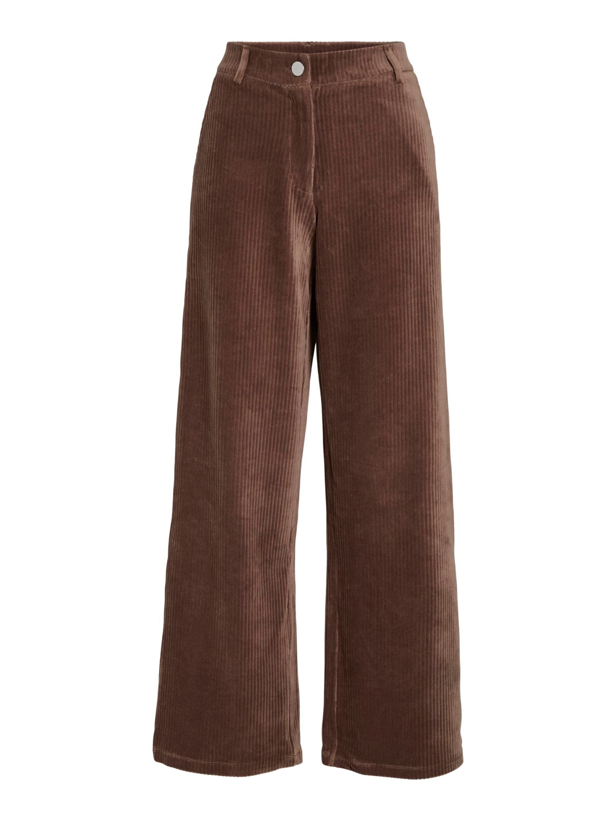 VILA Pants in Brown: front