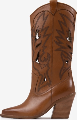 Bottes de cowboy 'New-Kole' BRONX en marron : devant