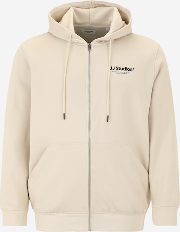 JACK & JONES Суичъри с качулка 'JJESOHO' в сиво: отпред