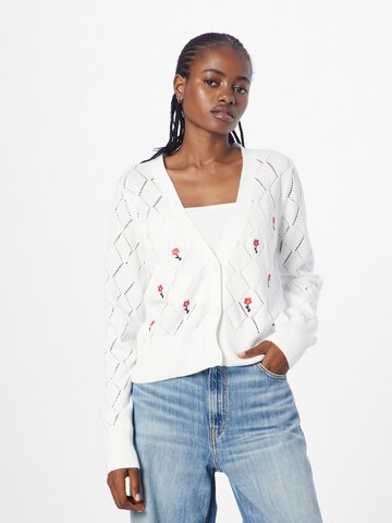 Pepe Jeans Knit Cardigan 'FLORA' in White: front