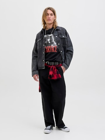 JACK & JONES Shirt 'JJSCARFACE' in Black