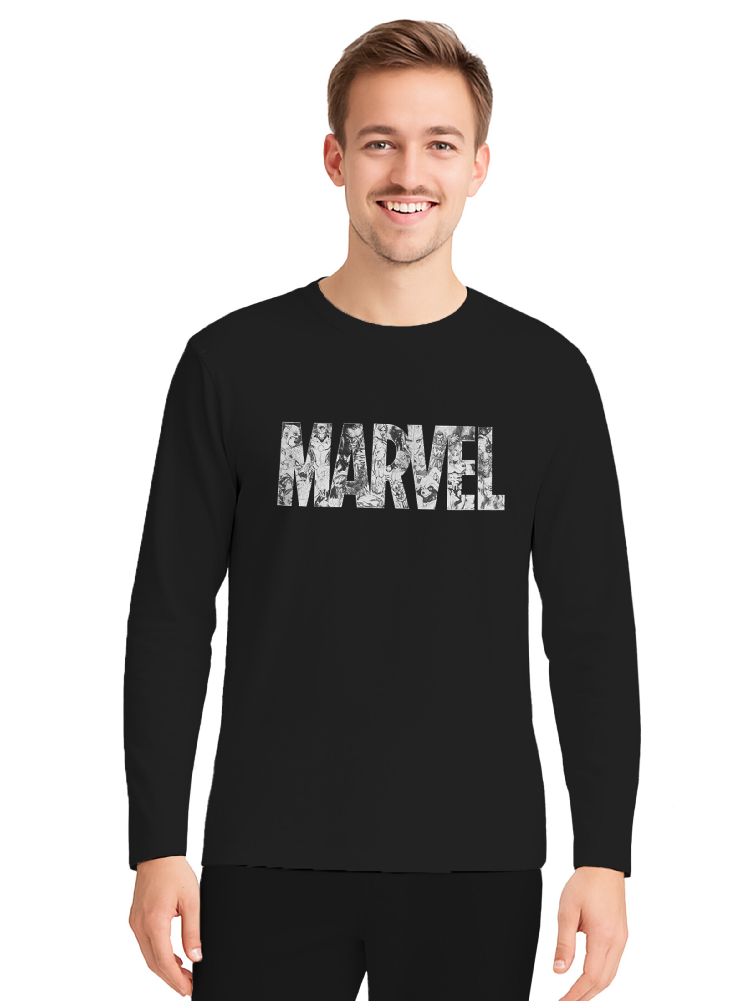 Marvel Comics Pyjama lang‌‌‌ in Schwarz