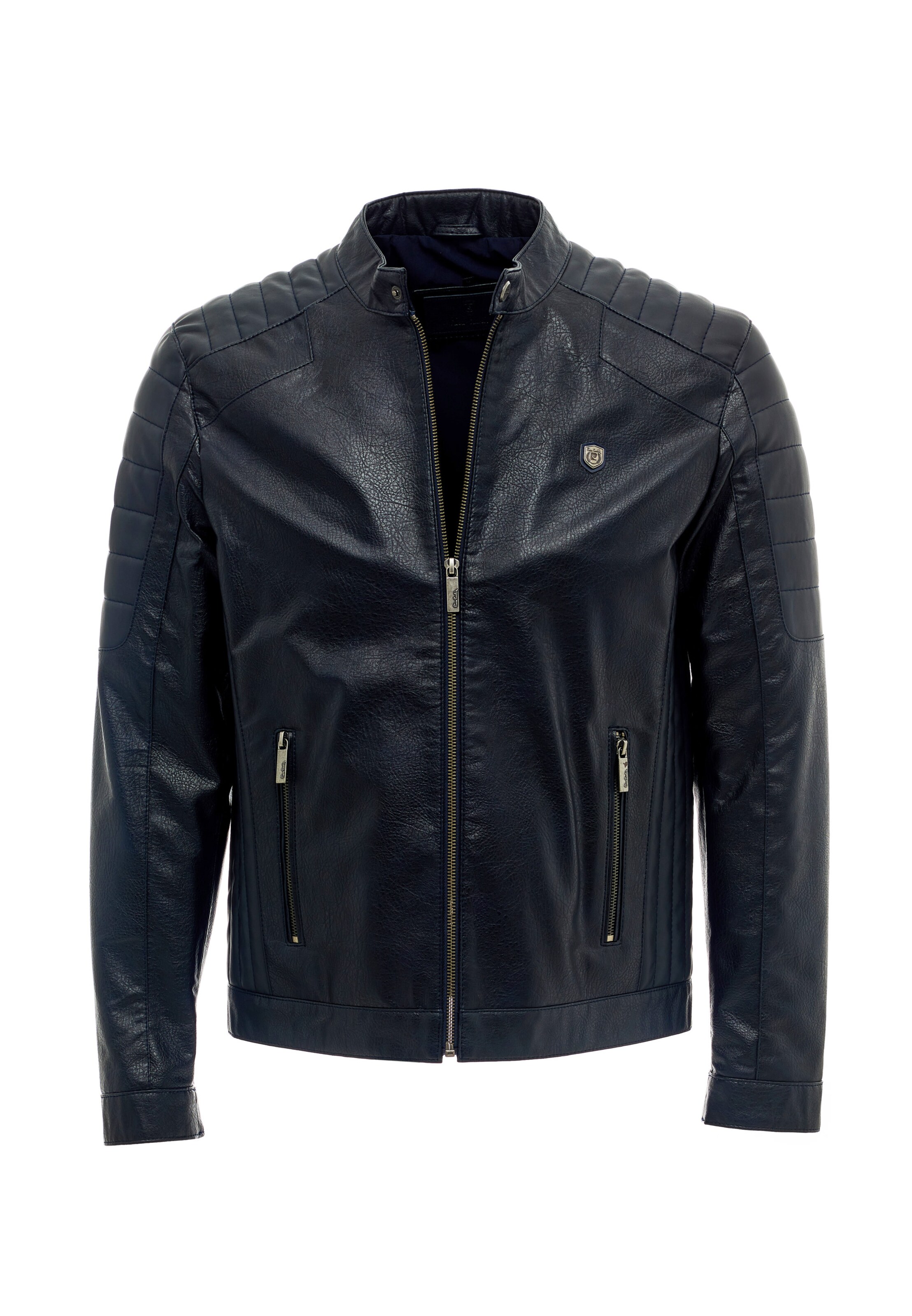 PIERRE CARDIN Kunstlederjacke in Blau: Vorderseite