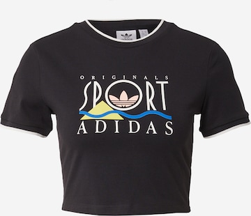 ADIDAS ORIGINALS Тениска 'Sport Graphic Baby' в черно: отпред