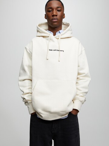 Pull&Bear Sweatshirt in Beige: front