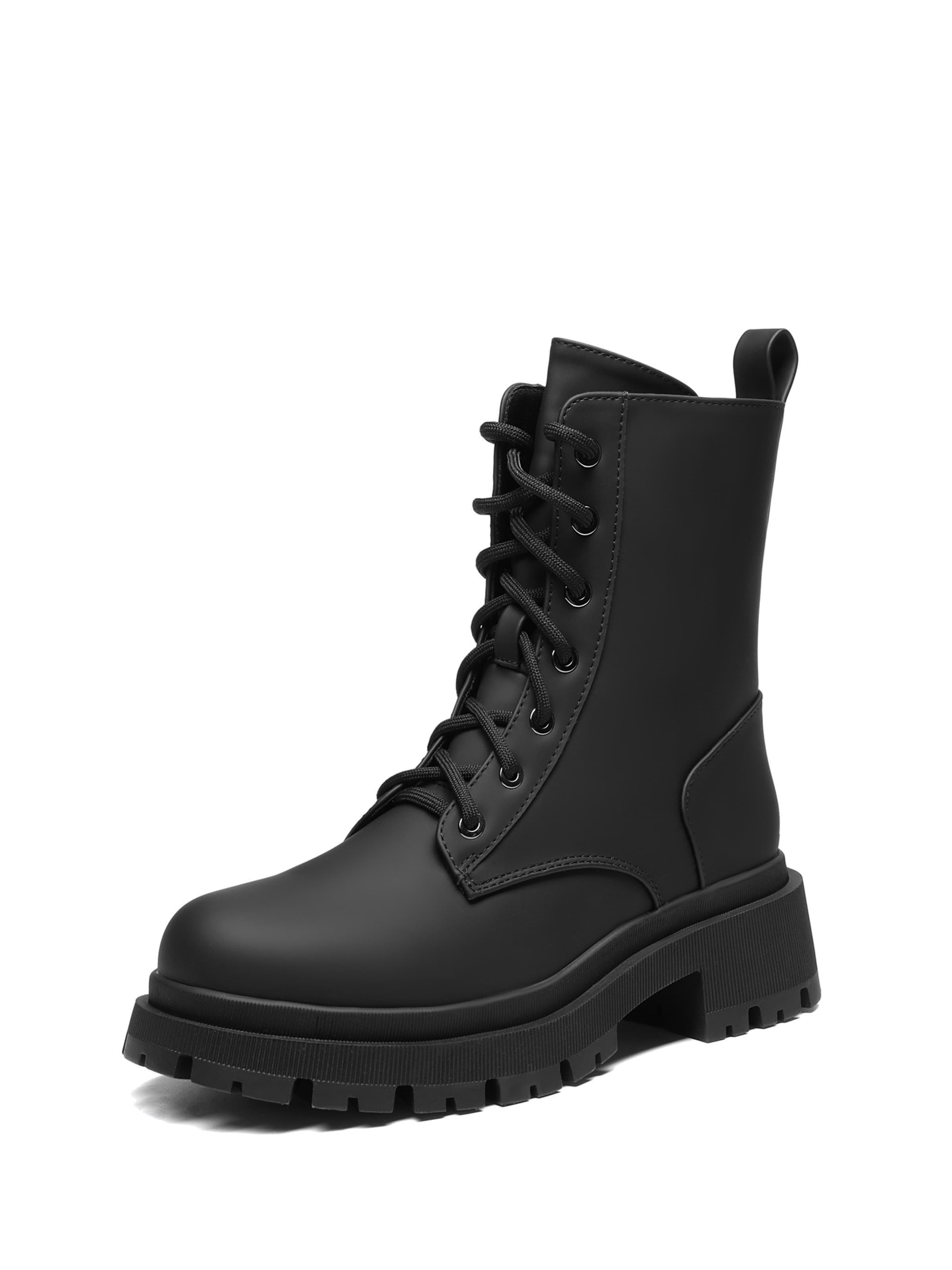 Bottines à lacets Dream Pairs en noir : devant