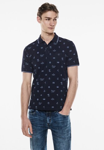 Street One MEN Shirt 'Slub' in Blue: front