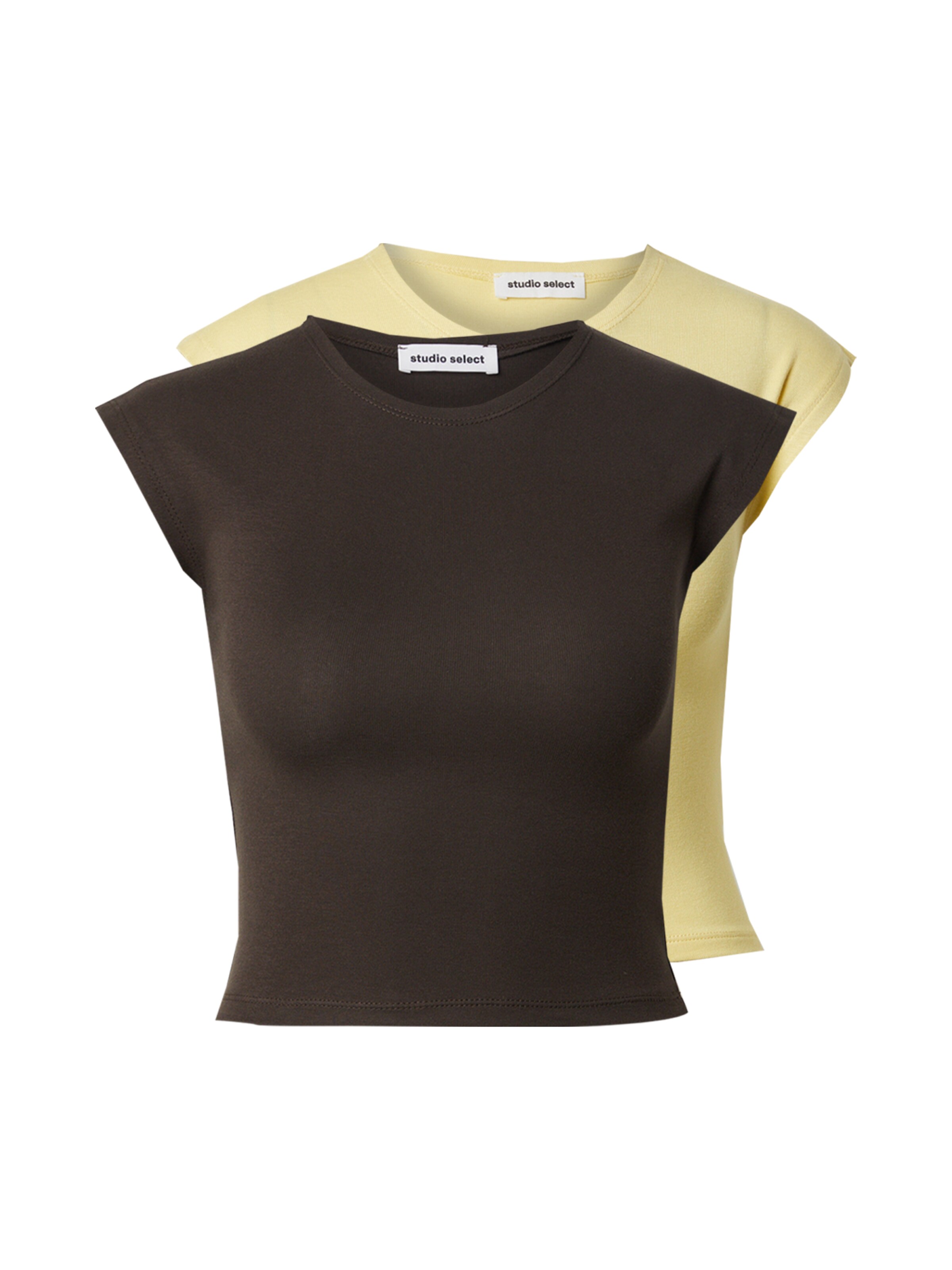 studioselect Tričko 'Jasmin' - hnědá / žlutá, Produkt