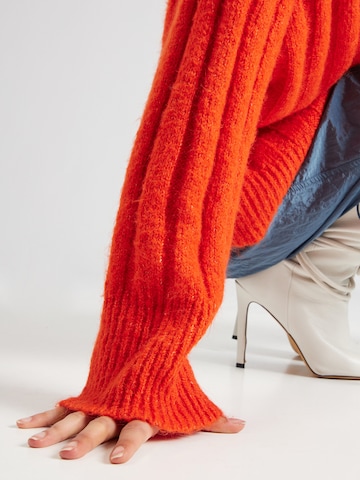 TOPSHOP Knit cardigan in Orange