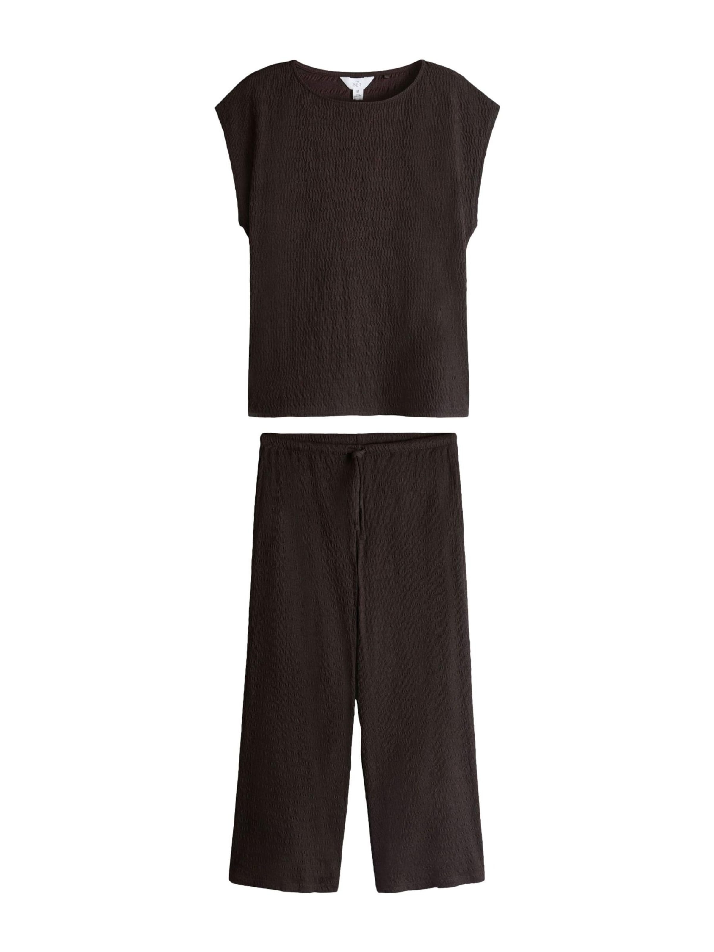 The Set Broekpak in Bruin: voorkant