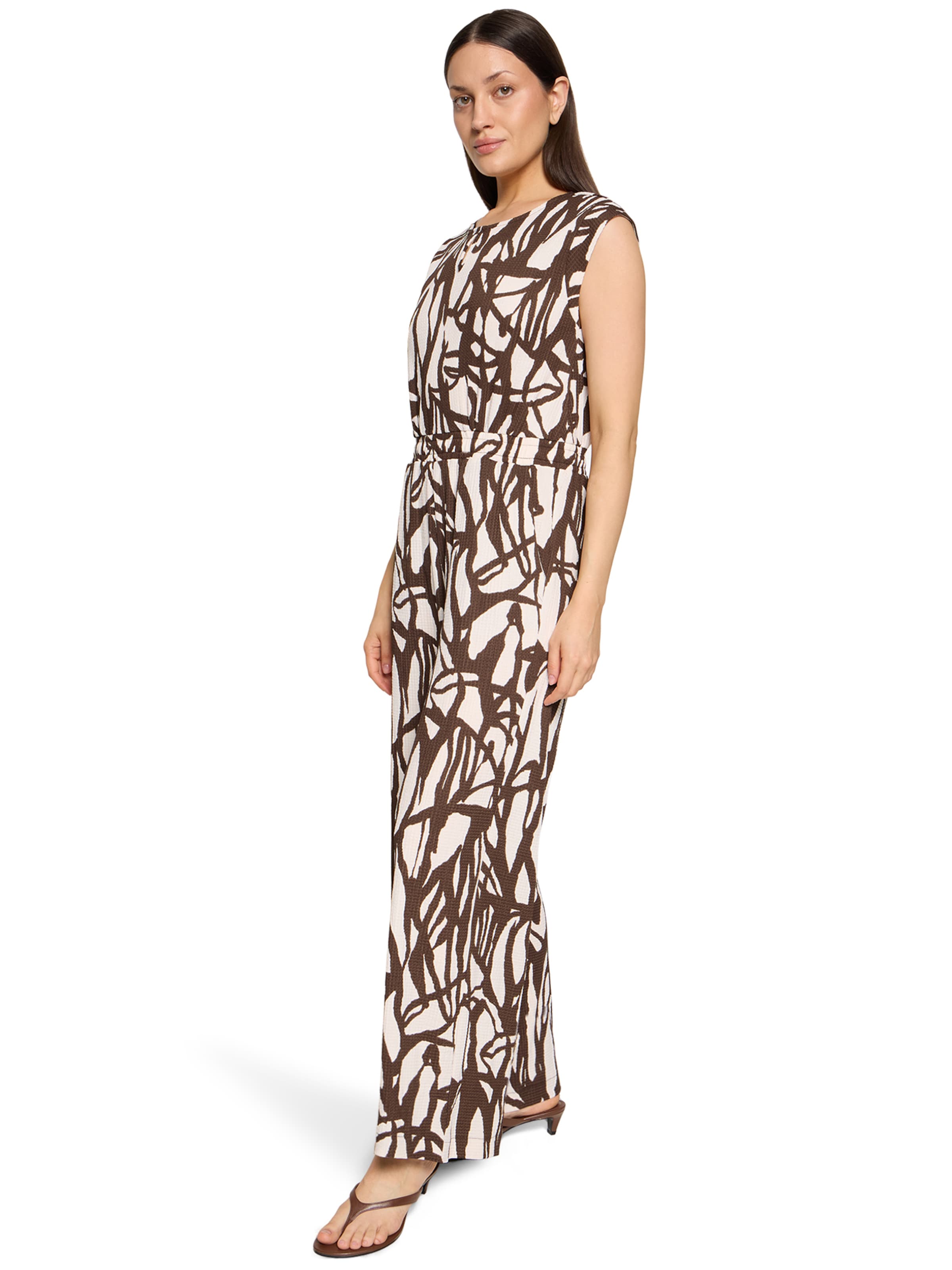 Cartoon Jumpsuit in Beige