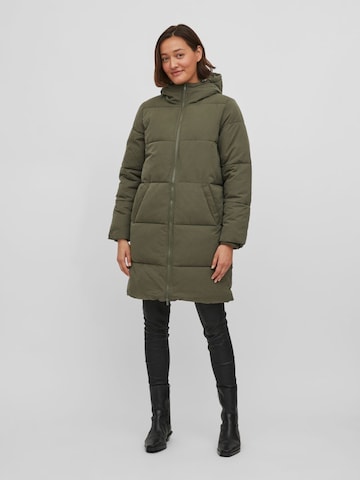 VILA Winter Coat in Green: front