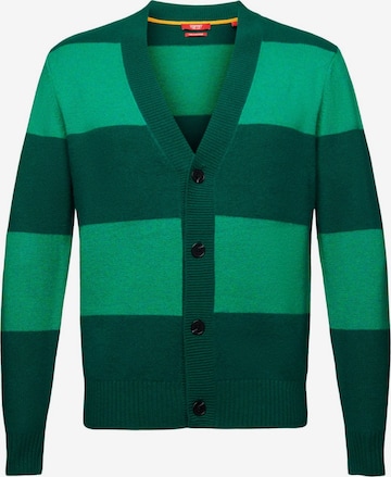 Vestes en maille ESPRIT en vert : devant