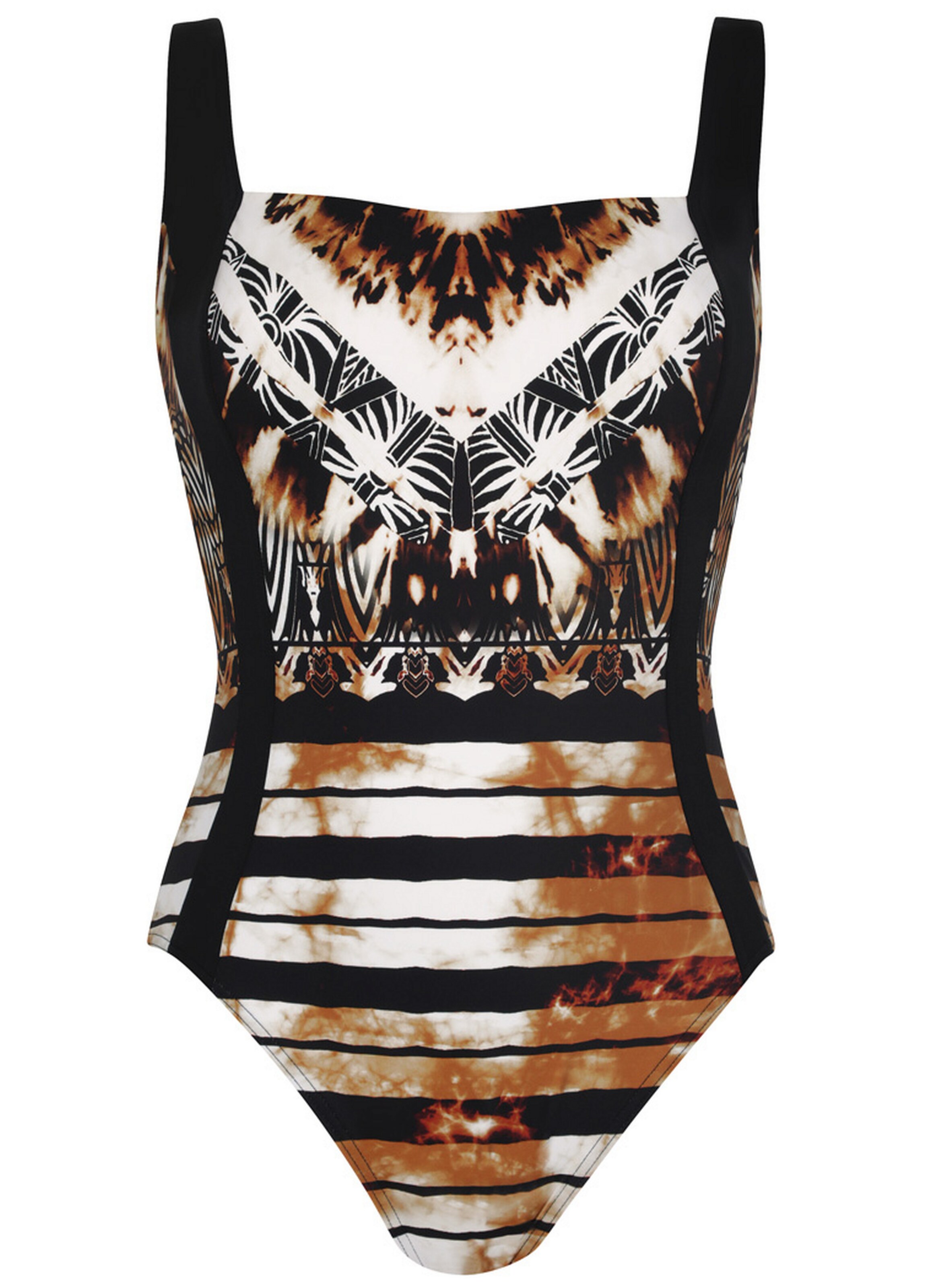 SUNFLAIR Bustier Badeanzug in Braun: Vorderseite