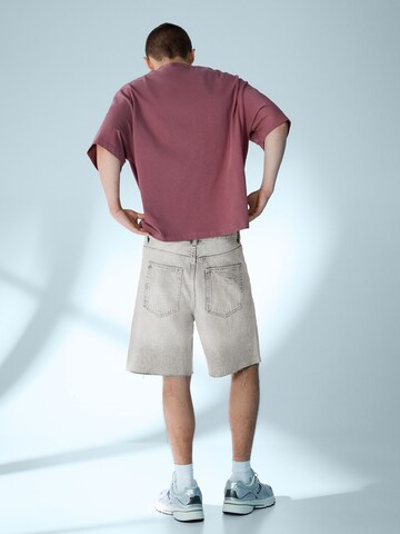 Bershka Baggy Дънки в сиво