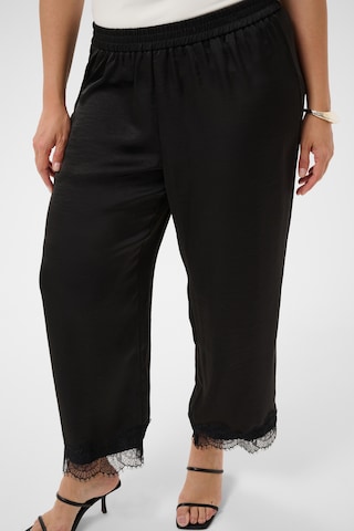 KAFFE CURVE Wide leg Trousers 'KCthilda' in Black