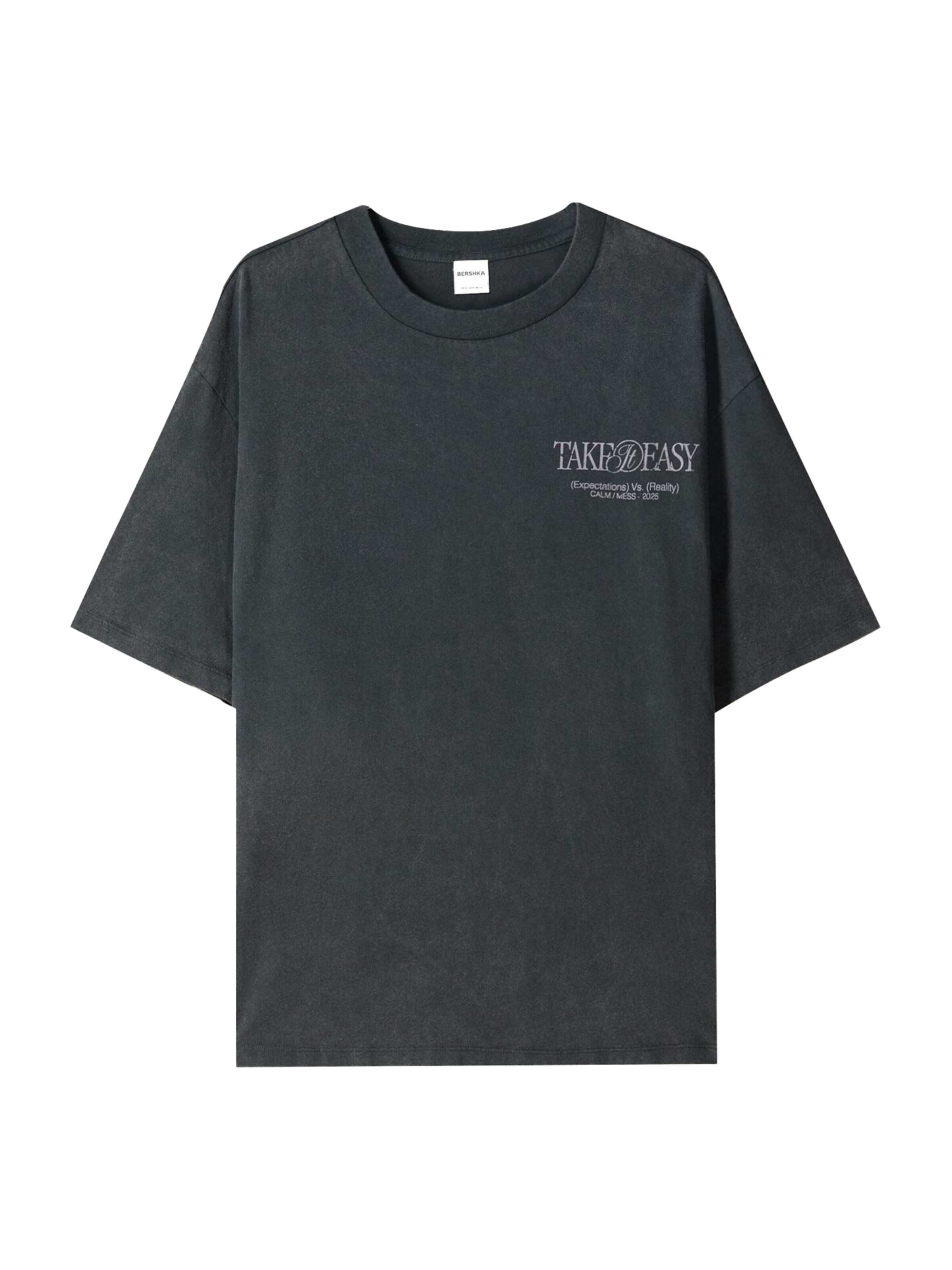 Bershka Tričko 'SURREAL' – černá: přední strana