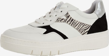 Baskets basses Tamaris en blanc : devant