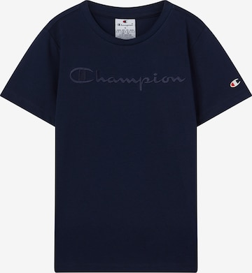 Champion Authentic Athletic Apparel T-Shirt in Blau: Vorderseite