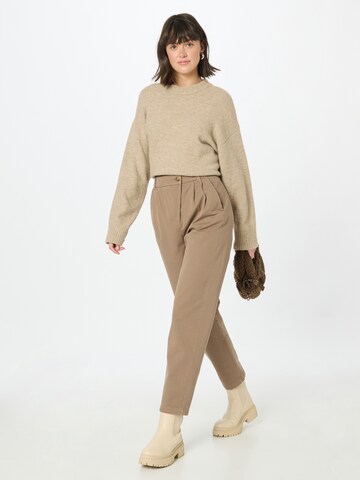 ESPRIT Regular Pleat-Front Pants in Beige