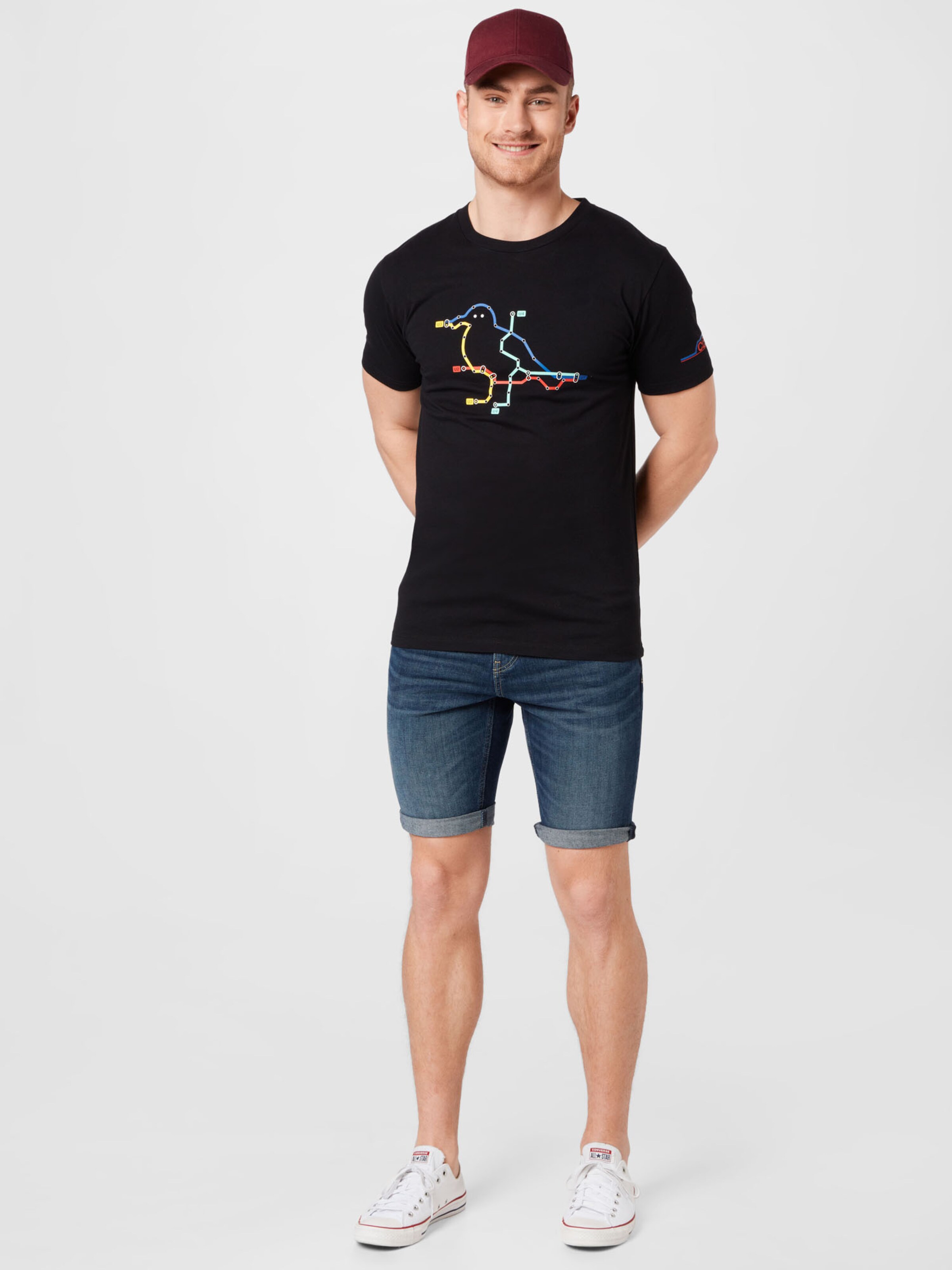 Männer Shirts Cleptomanicx T-Shirt in Schwarz - CG25321