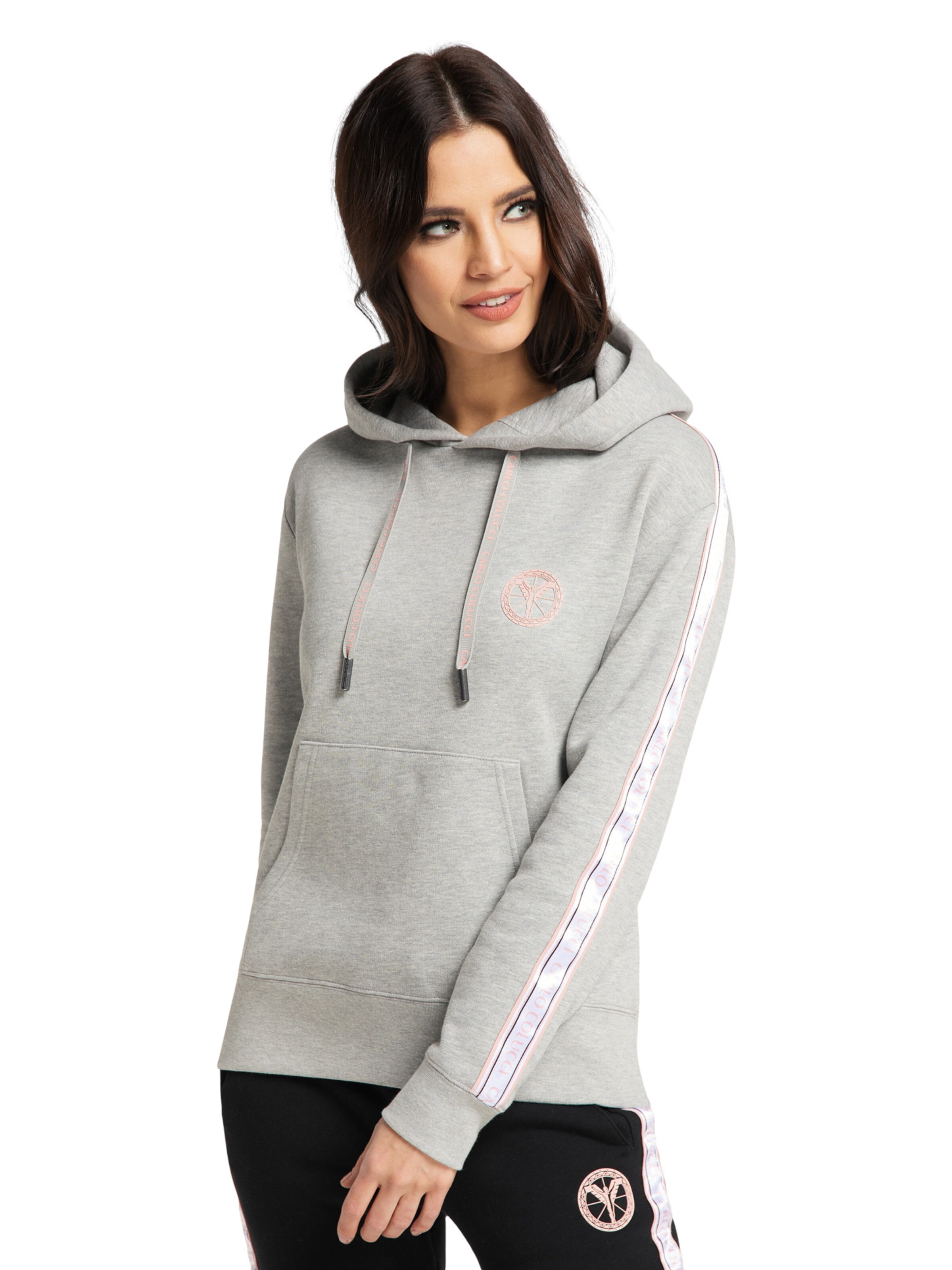 Carlo Colucci Sweatshirt 'Catania' in Grau: Vorderseite