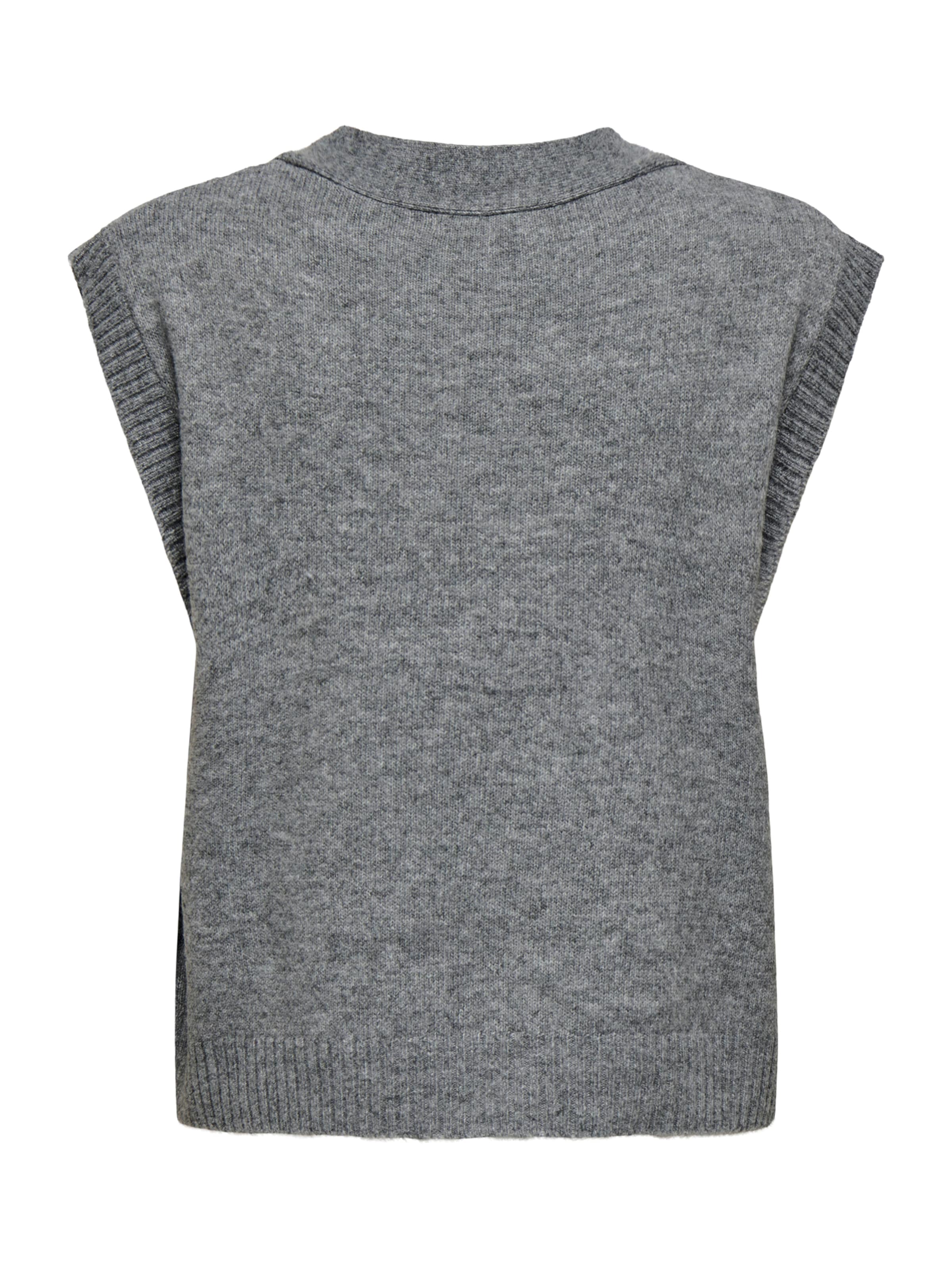 JDY Knitted Vest 'JDYSUPER' in Grey