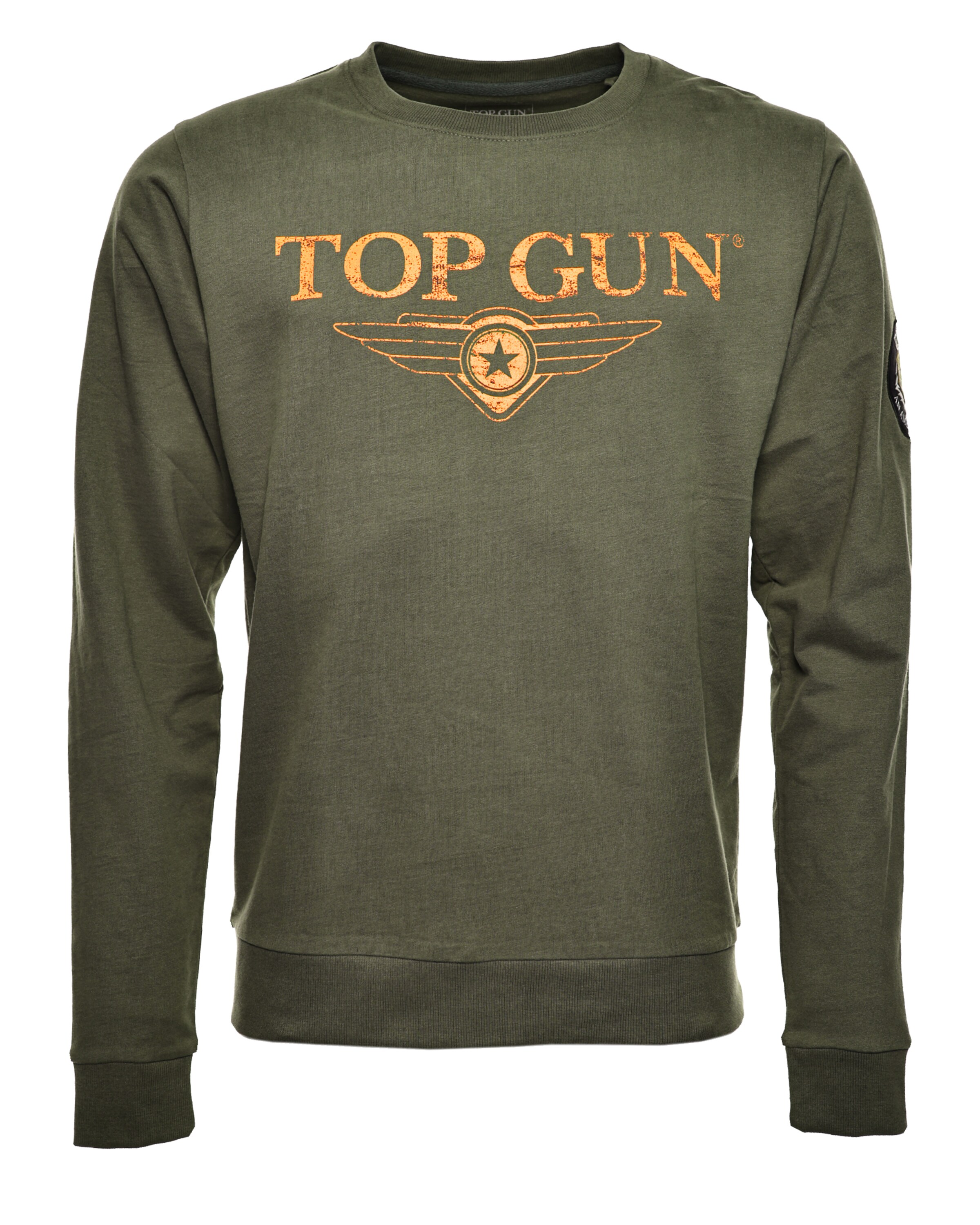 TOP GUN Sweatshirt '20213005 ' in Green: front