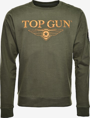 TOP GUN Sweatshirt '20213005 ' in Groen: voorkant